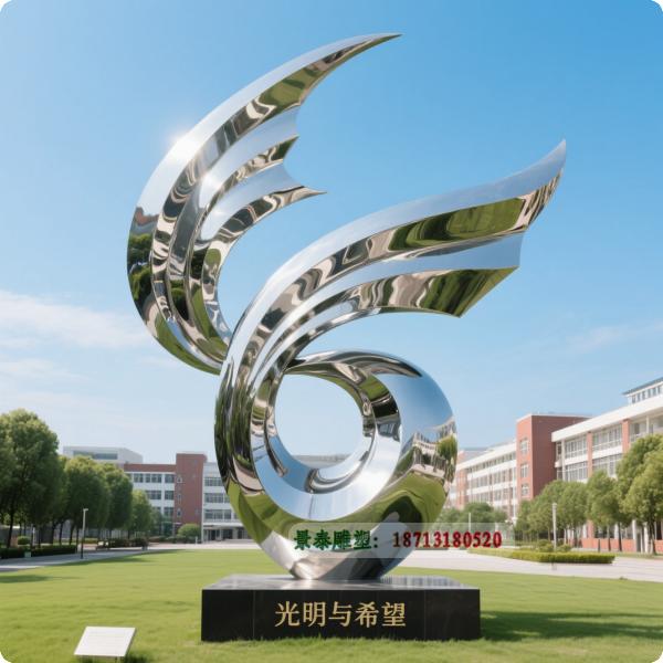 校园不锈钢雕塑:象征光明与希望前程似锦雕塑 校园不锈钢雕塑:象征光明与希望前程似锦雕塑
